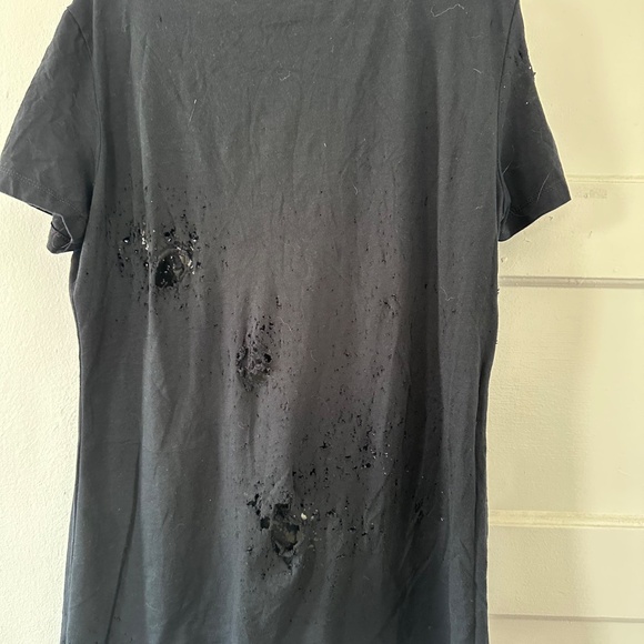 Plain distressed V-neck tee - Picture 4 of 5